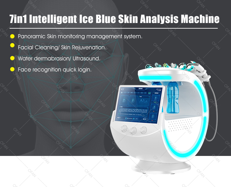 Smart Ice Blue Water Oxgen Facial Wet Microdermabrasion Aqua Jet Peel Dermabrasion H2O2 Hydrafacials Machine