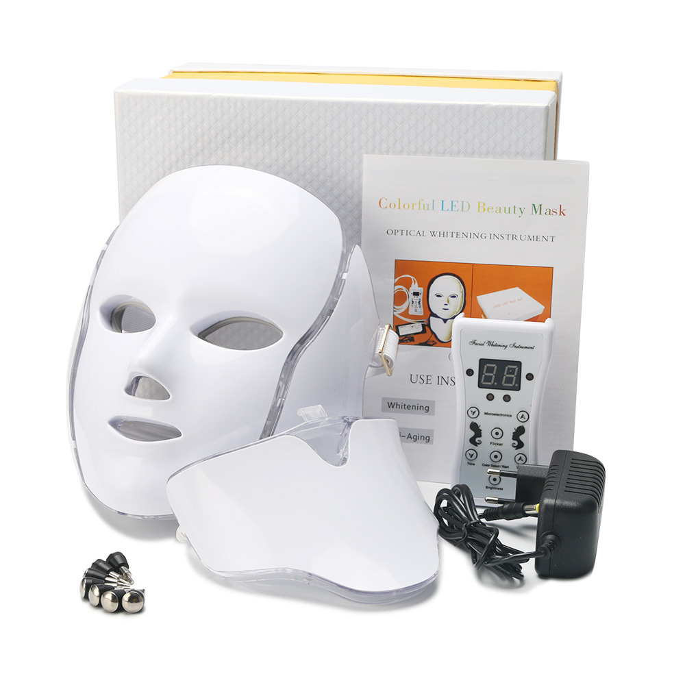 Home Use Anti-aging 7 Color LED PDT Face Mask Wrinkle Removal Photon Beauty Mask