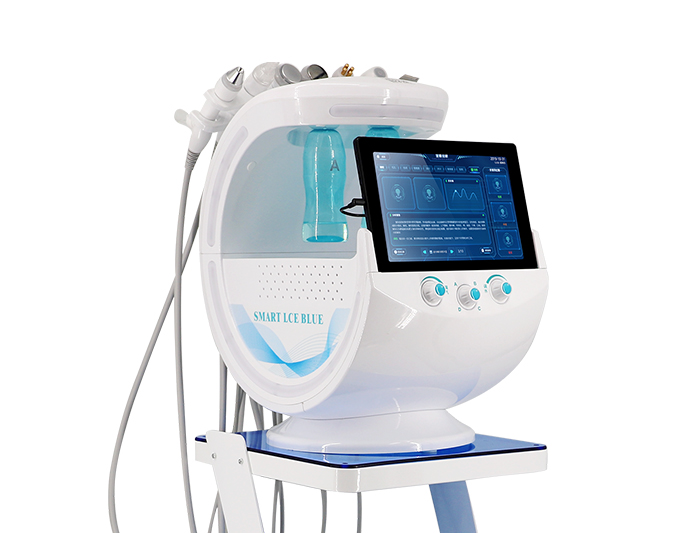 Умный ледяной синий Водно-кислородная процедура для лица с микродермабра Дермабразия Aqua Jet Peel H2O2 Hydrafacials Machine