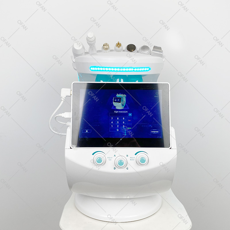 Умный ледяной синий Водно-кислородная процедура для лица с микродермабра Дермабразия Aqua Jet Peel H2O2 Hydrafacials Machine