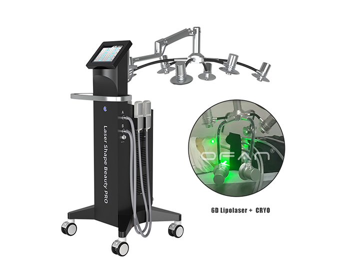 3 в 1 крио-эмс зеленый/красный лазерный аппарат для похудения